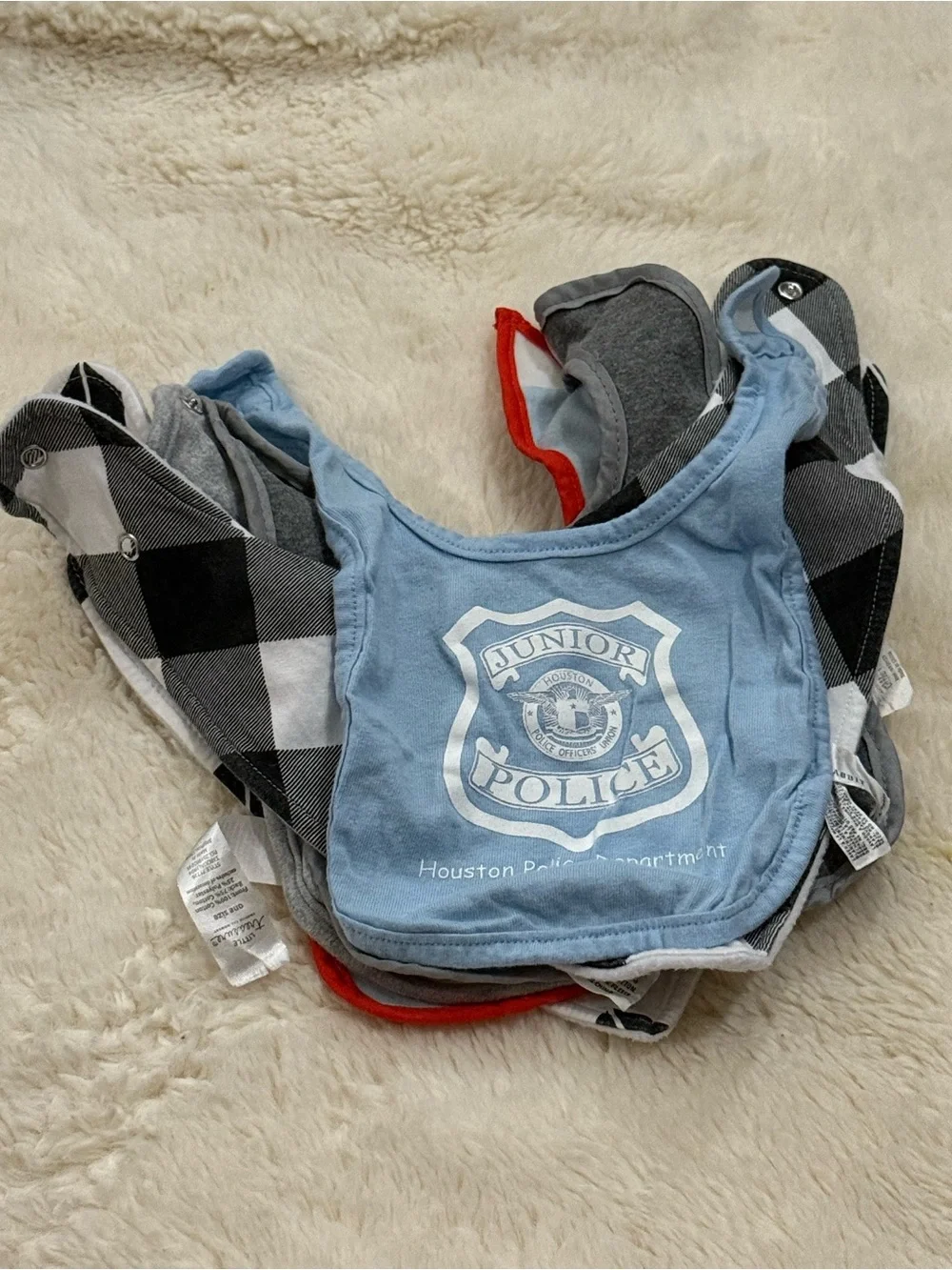 Junior Police Blue Baby Bib - Kids Accessories